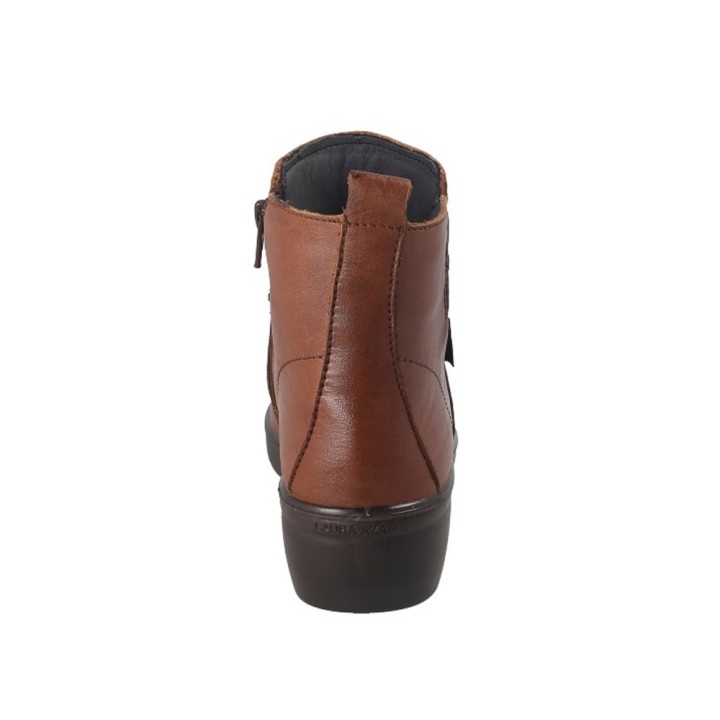 Botines Planos Laura Azaña 26811 Mujer Cuero