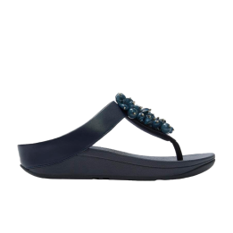 Sandalias Planas Mujer Fitflop Fino Bead-Cluster Marino
