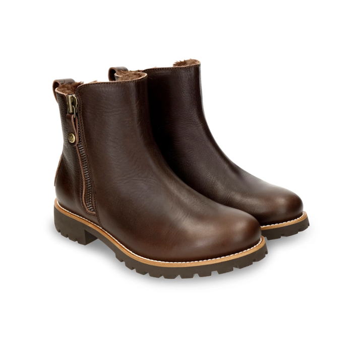Botines Planos Mujer Panama Jack Fiore Trav Marron