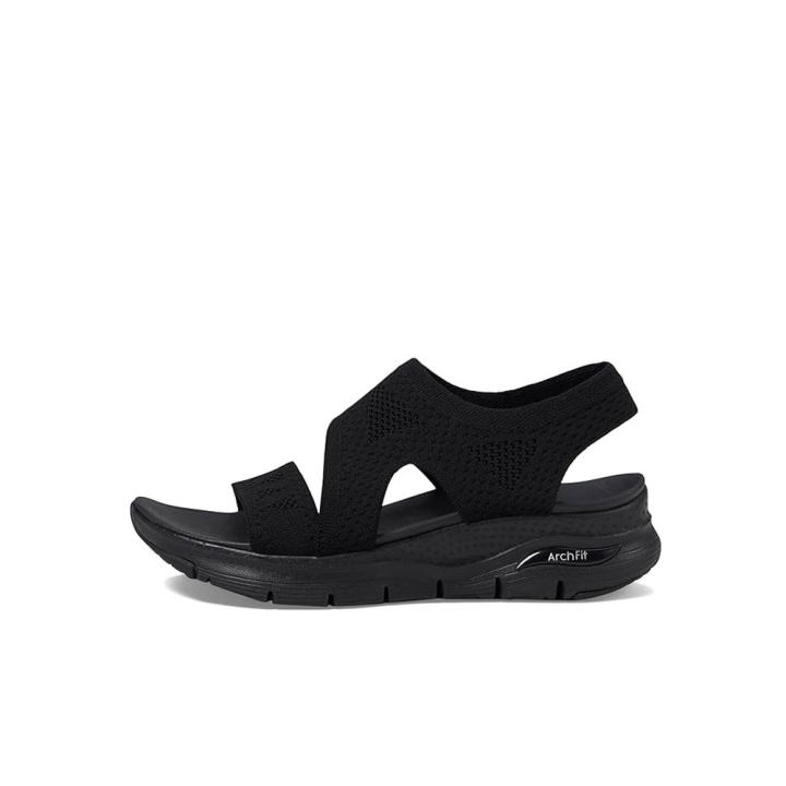 Sandalias Planas Mujer Skechers 119458 Negro