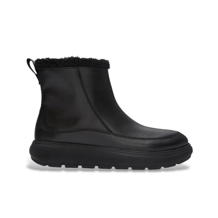 Botines Planos Mujer Fitflop W Iq-Comff Leather Negro