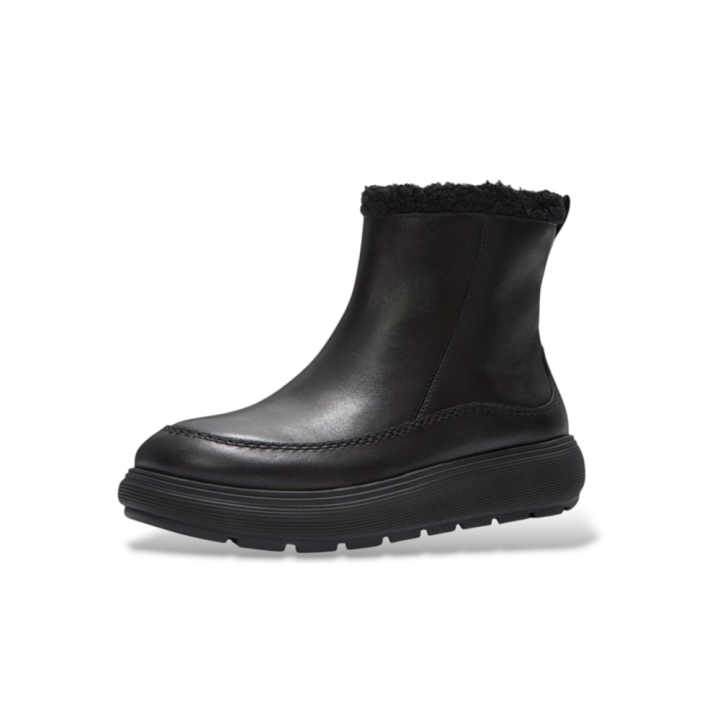 Botines Planos Mujer Fitflop W Iq-Comff Leather Negro