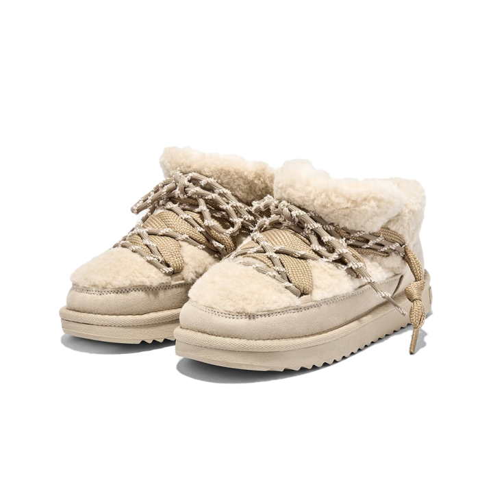 Botines Planos Mujer D.franklin Nordic Lite Sherpa Beig