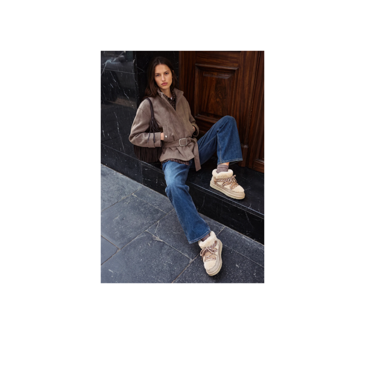 Botines Planos Mujer D.franklin Nordic Lite Sherpa Beig