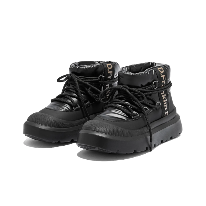 Botines Planos Mujer D.franklin Nordic Foam Bomb Taupe Negro