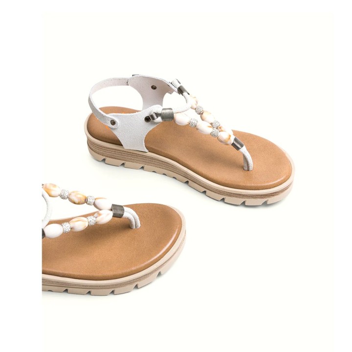 Sandalias Planas Mujer Porronet 3144 Blanco