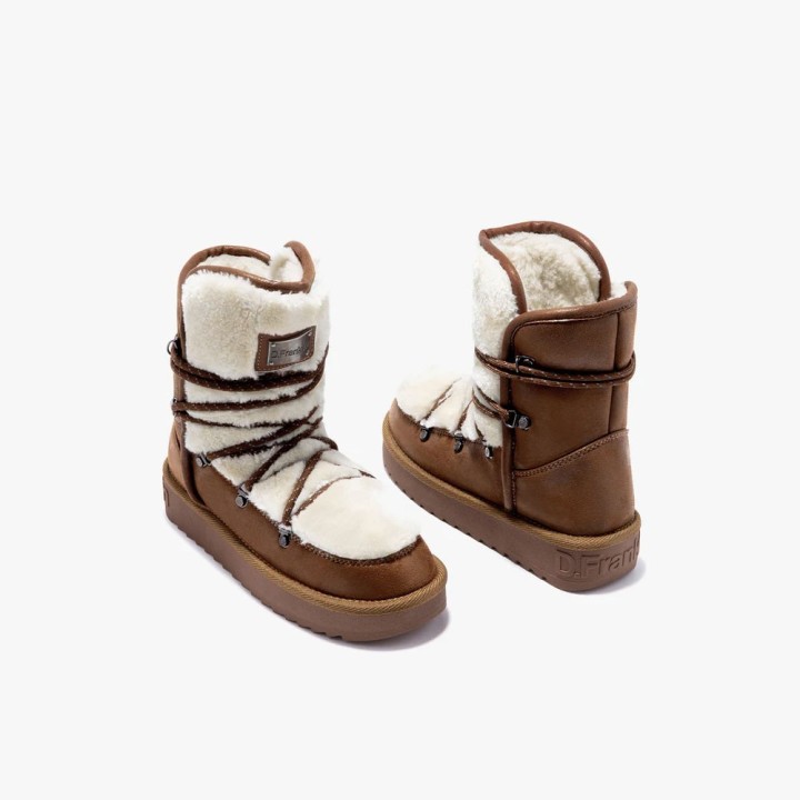 Botines Planos Mujer D.franklin Dfsh370005 Camel
