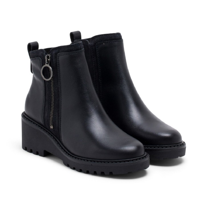 Botines Planos Mujer Porronet 4744 Elsa Negro