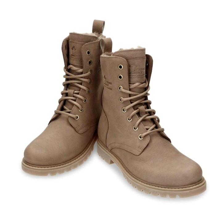 Botines Planos Mujer Panama Jack Frisia Taupe