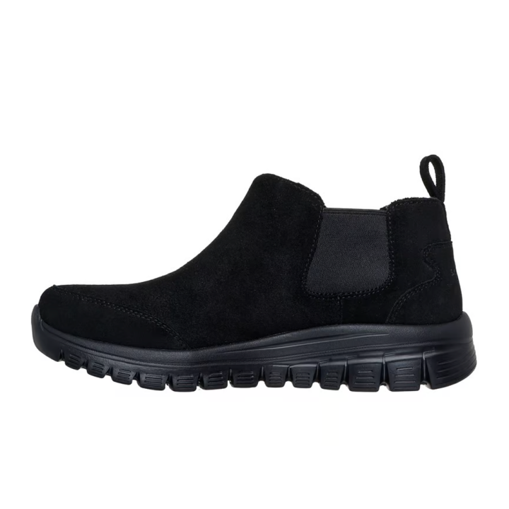 Botines Planos Mujer Skechers 100894 Negro-negro