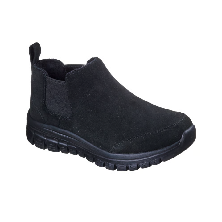Botines Planos Mujer Skechers 100894 Negro-negro