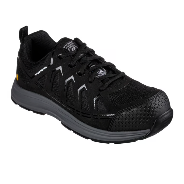 Sneakers Hombre Skechers Work: Malad Ii Comp Toe Negro