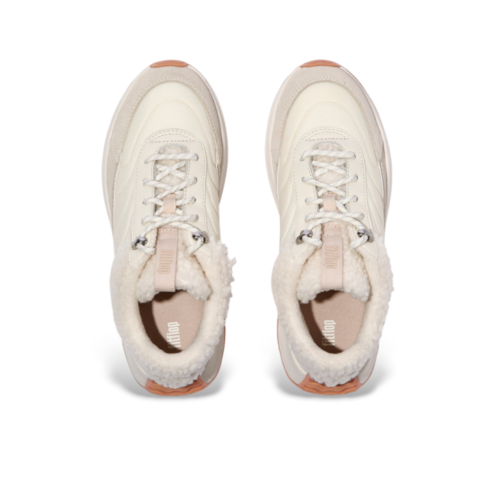 Sneakers Mujer Fitflop F-Mode Flow Shearling-Mix Beig