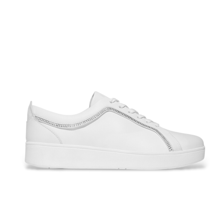 Sneakers Mujer Fitflop Rally Crystal-trim Blanco