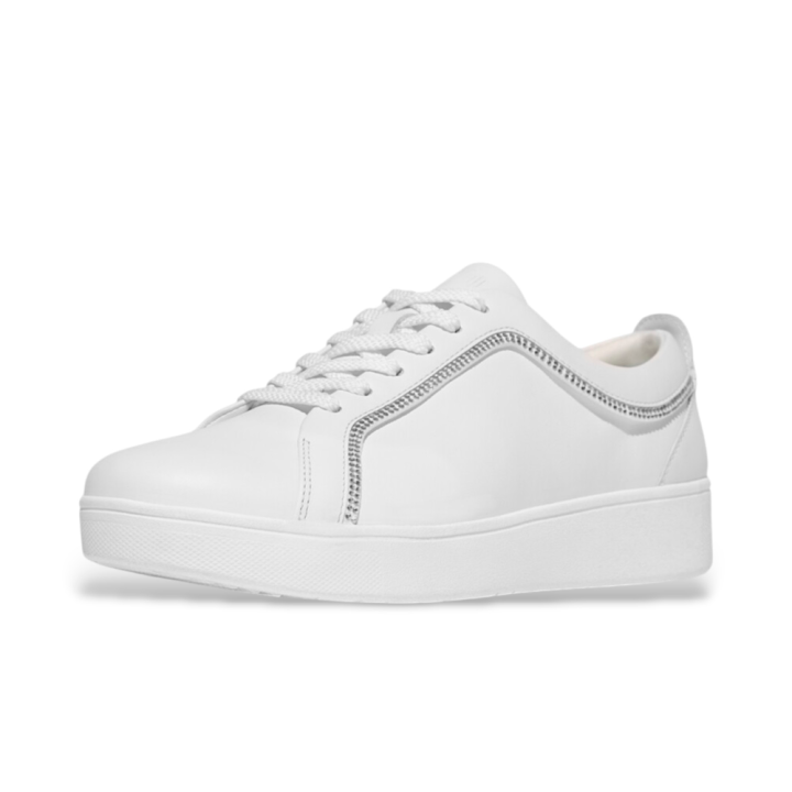 Sneakers Mujer Fitflop Rally Crystal-trim Blanco