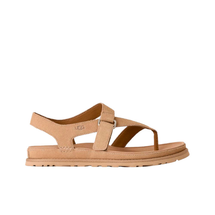 Sandalias Planas Mujer Ugg W Goldengaze Toe Post Taupe
