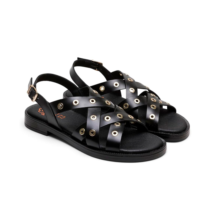 Sandalias Planas Mujer Porronet 3234 Negro