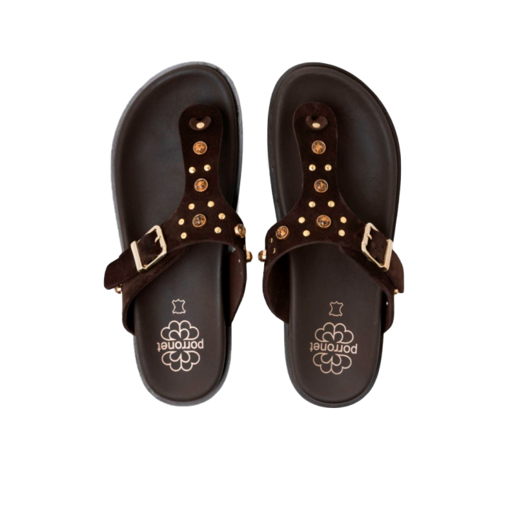Sandalias Planas Mujer Porronet 3294 Moka