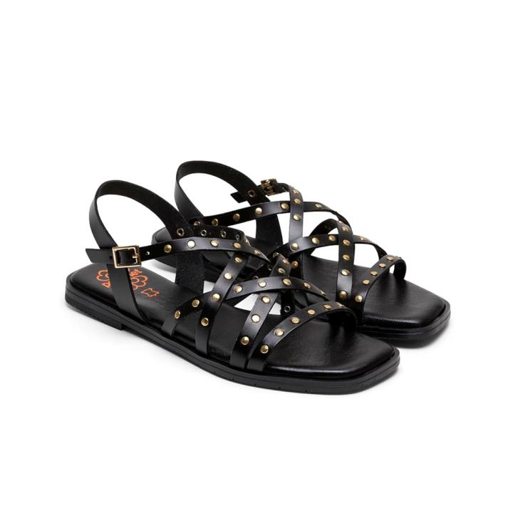 Sandalias Planas Mujer Porronet 3223 Negro
