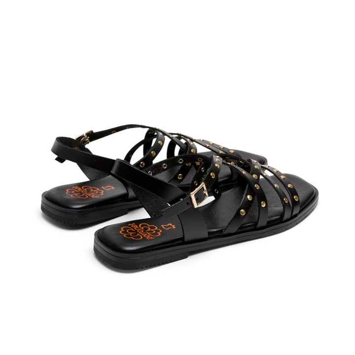 Sandalias Planas Mujer Porronet 3223 Negro
