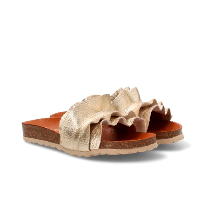 Sandalias Planas Mujer Verbenas Rocio Oro