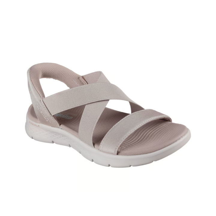 Sandalias Planas Mujer Skechers Go Walk Flex Sandal Taupe