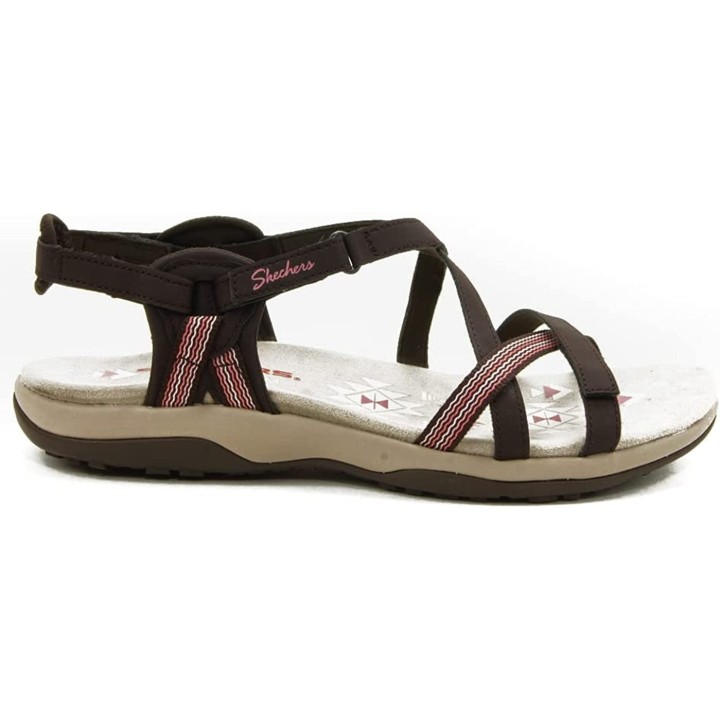Sandalias Planas Mujer Skechers Reggae Slim - Sun Array Marron