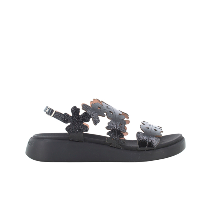 Sandalias Planas Mujer Wonders 6551 Negro