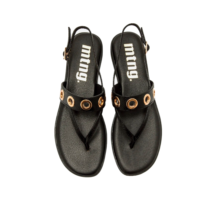 Sandalias Planas Mujer Mustang 55755 Negro
