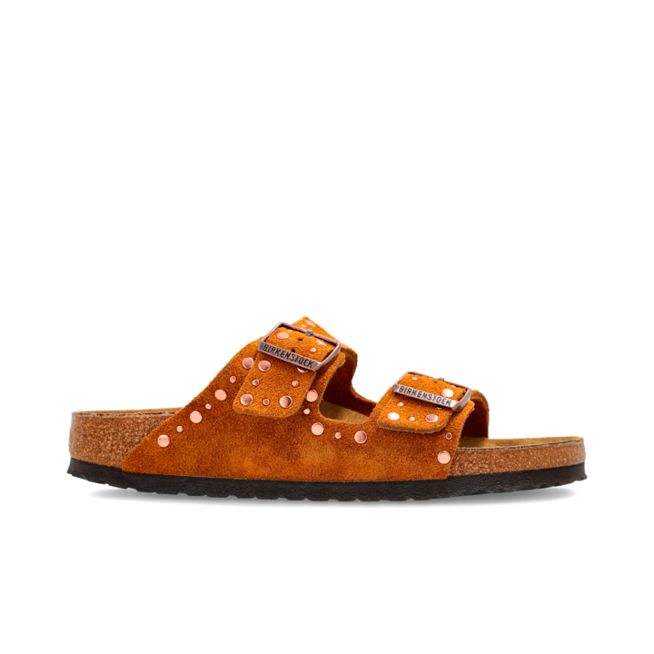 Sandalias Planas Mujer Birkenstock Arizona Rivet Cuero