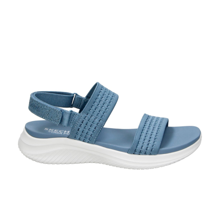 Sandalias Planas Mujer Skechers Ultra Flex 3.0 All About U Celeste