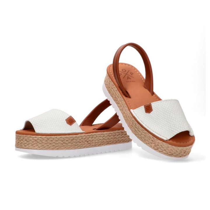 Sandalias Planas Mujer Popa Siona Blanco