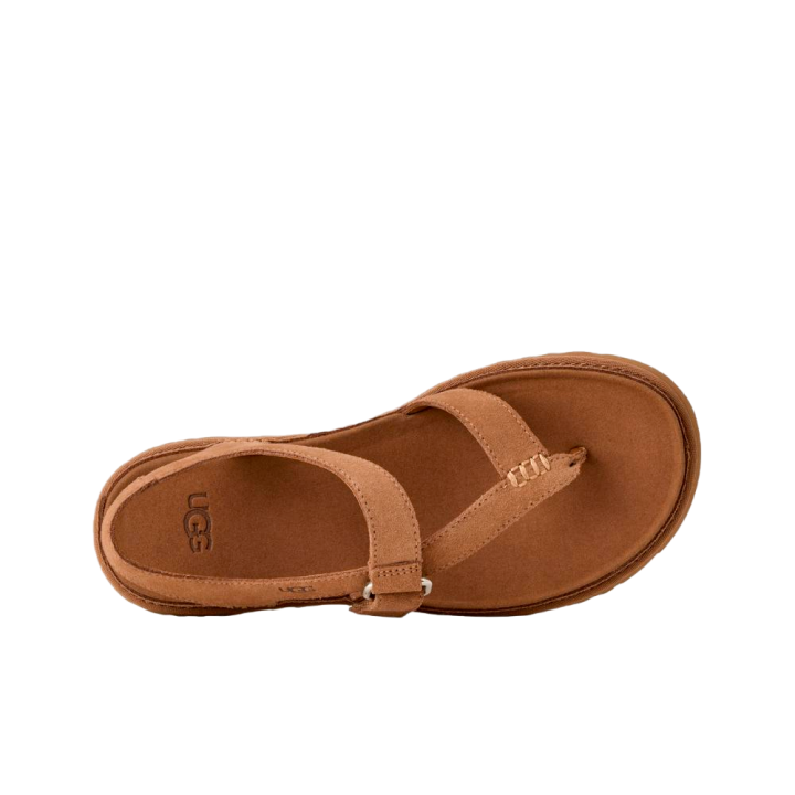 Sandalias Planas Mujer Ugg W Goldengaze Toe Post Cuero